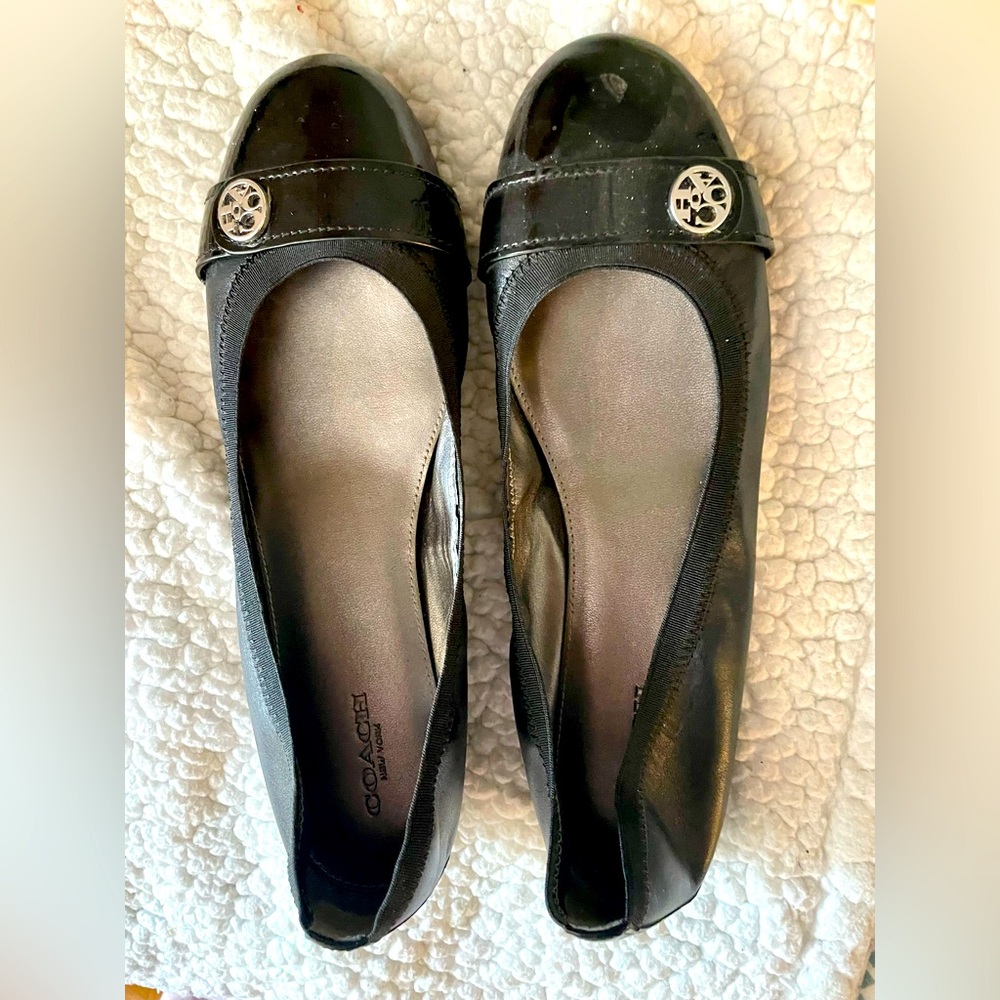 Black Coach flats sz 9.5